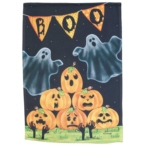 Boo Ghosts & Jack O' Lanterns Garden Flag