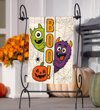 Monsters EEK! Moire Garden Flag