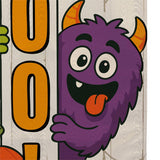 Monsters EEK! Moire Garden Flag