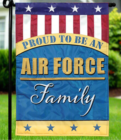 Proud Air Force Family Applique Garden Flag