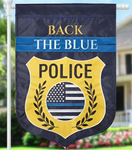 Back the Blue Applique Garden Flag