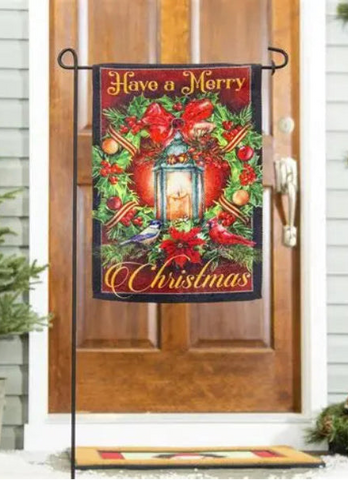 Have a Merry Christmas Lantern Garden Flag