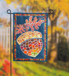 Mosaic Acorn Garden Flag