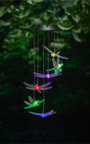 Silver Dragonflies Solar Mobile