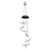 Silver Dragonflies Solar Mobile