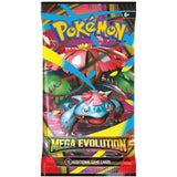 Pokémon Mega Evolution Booster - 10 card pack featuring Mega Venusaur artwork and vibrant design.