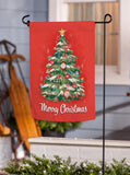 Heartfelt Cheer Christmas Tree Suede Garden Flag