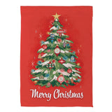Heartfelt Cheer Christmas Tree Suede Garden Flag
