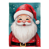 Rosey Cheeked Santa Suede Garden Flag