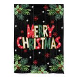Colorful Floral Merry Christmas Suede Garden Flag