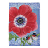 Intricate Poppy Suede House Flag