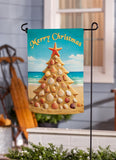 Seashell Tree Suede Garden Flag