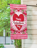 Checks & Swirls Valentine's Suede House Flag
