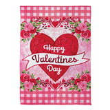 Checks & Swirls Valentine's Suede House Flag