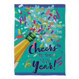 Cheers to the New Year Suede Garden Flag