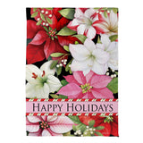Blooming Winter Suede Garden Flag