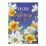 Blessings for Easter Suede House Flag