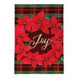 Plaid Joy Wreath Suede House Flag