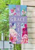 Amazing Grace Cross Suede House Flag