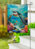 Aquatic Life Suede Garden Flag