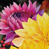 Fall Mums Suede Garden Flag