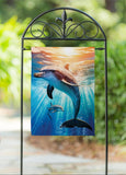 Oceanic Joy Suede Garden Flag
