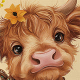 Frankie The Fall Highland Cow Suede Garden Flag
