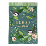 Bless Our Nest Suede Garden Flag