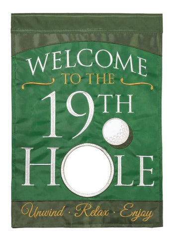 19th Hole Double Applique House Flag