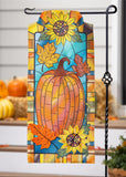 Fall Pumpkin Everlasting Applique Garden Flag