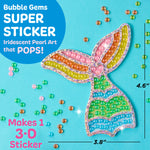 BUBBLE GEMS SPR STICKER MERMAID