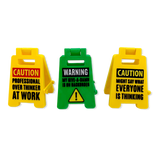 2" 3D Standing Mood Caution Sign