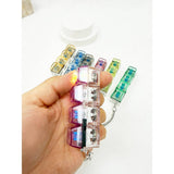Light Up Clear Keyboard Fidget Keychain