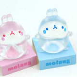 Molang Clear Mochi Squishy Figure Fidget Toy