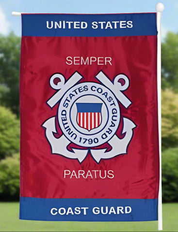 U.S. Coast Guard Applique Garden Flag