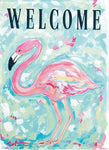 Welcome Flamingo Polyester House Flag