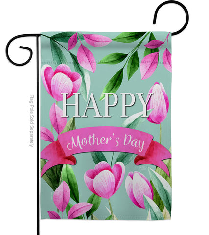 Happy Mother's Day Tulips Garden Flag