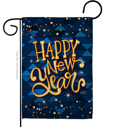 Delight New Year Garden Flag