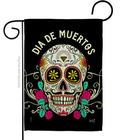 Dia De Muertos Garden Flag