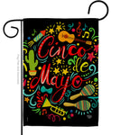 Cinco De Mayo Script Garden Flag