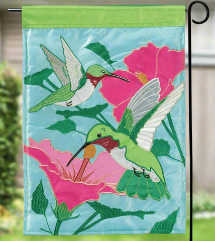 Hummingbirds Polyester Garden Flag