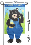 Crazy Leg Black Bear Garden Flag