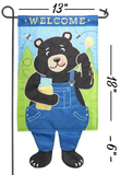 Crazy Leg Black Bear Garden Flag