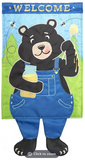 Crazy Leg Black Bear Garden Flag