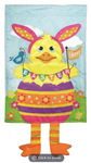 Crazy Legs Easter Chick Applique Garden Flag