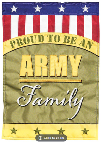 Army Family Double Applique Garden Flag