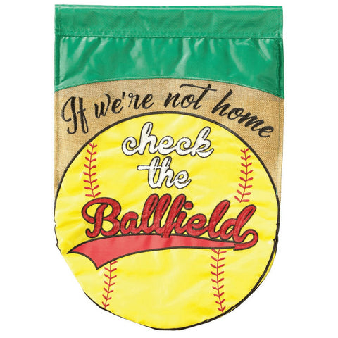 If Not Home - Softball Garden Flag