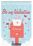 Be My Valentine Mail Applique Garden Flag