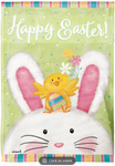 Happy Easter Bunny & Chick Polyest Garden Flag