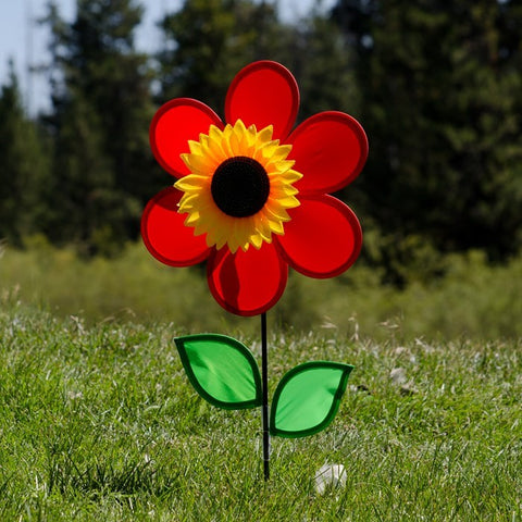 12" Red Sunflower Spinner